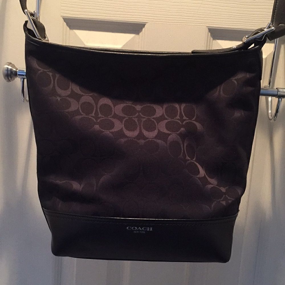 Coach Black Legacy Signature Duffle Tote Handbag